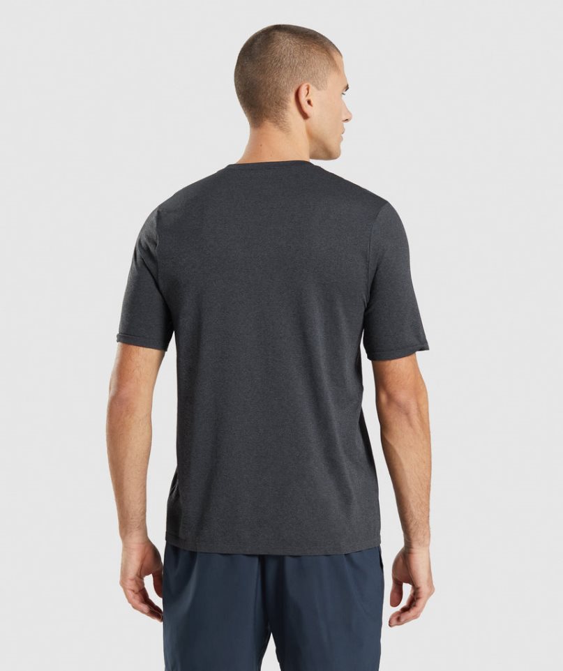 Men's Gymshark Arrival Seamless T-Shirts Black | NZ 2VPEIN